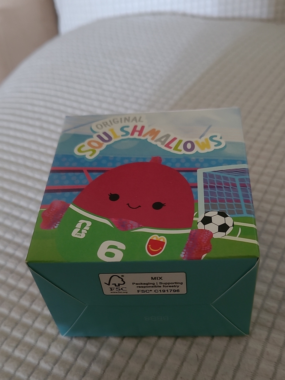 Squishmallows Pink Soccer Character Box with Green Jersey